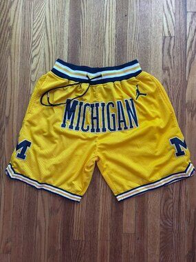Air Jordan Just Don Michigan Basetball Shorts Small